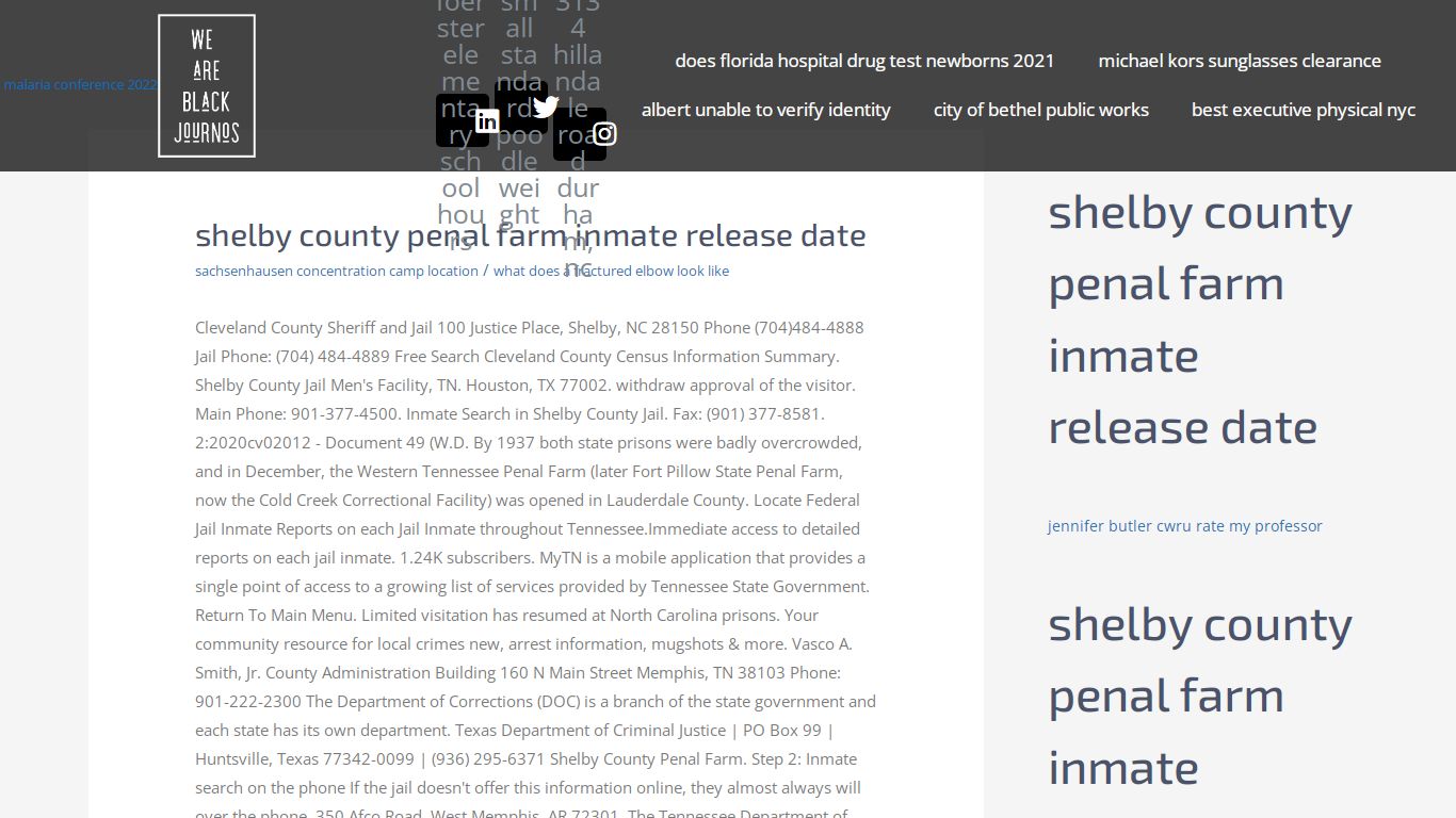 shelby county penal farm inmate release date